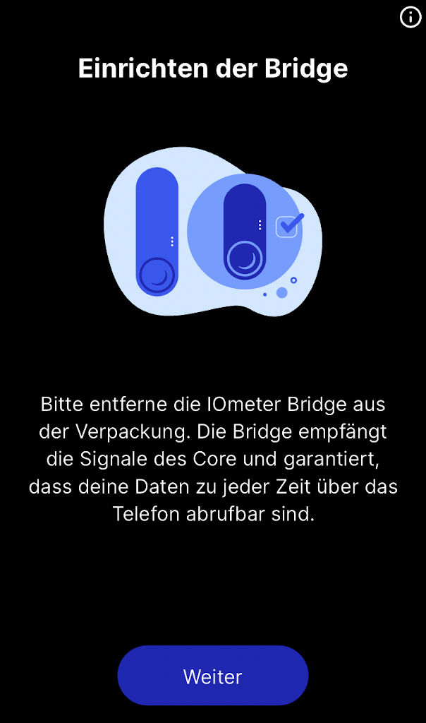App-Anleitung zur Einrichtung der IOmeter Bridge